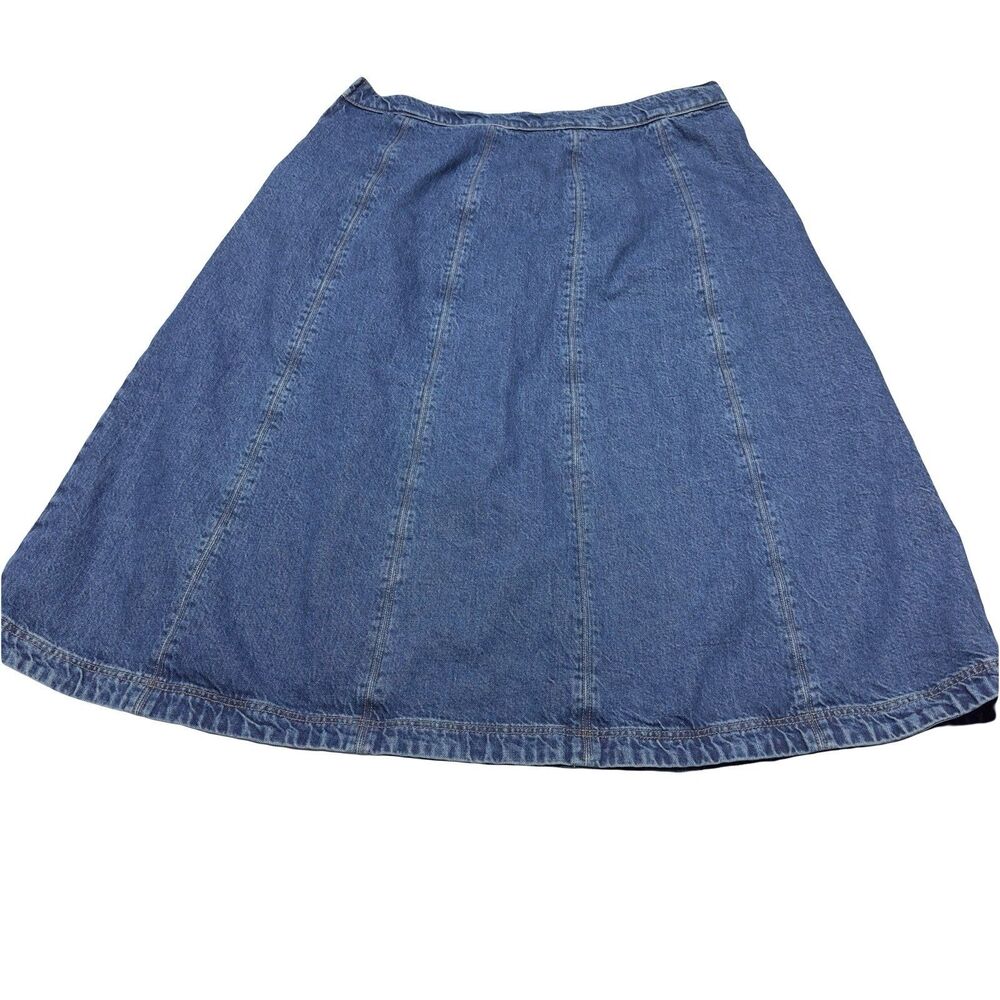 Boden A-line denim Midi skirt US 16 18 side zip casual classic capsule Pockets